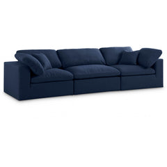 Serene Linen Textured Fabric Deluxe Comfort Modular Sofa