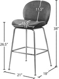 Paris Velvet Contemporary Counter Height Stool Set - Stylish, Comfortable, and Luxe Design for Your Home