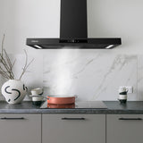 CIARRA 90cm Smart Wall Mount Cooker Hood Wifi & Touch Control CBCB9102P-OW