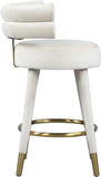 Fitzroy Velvet Counter Stool Set - Sophisticated Design with Upholstered Legs and Gold Accents