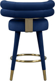 Fitzroy Velvet Counter Stool Set - Sophisticated Design with Upholstered Legs and Gold Accents