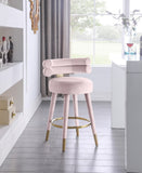 Fitzroy Velvet Counter Stool Set - Sophisticated Design with Upholstered Legs and Gold Accents