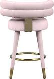 Fitzroy Velvet Counter Stool Set - Sophisticated Design with Upholstered Legs and Gold Accents