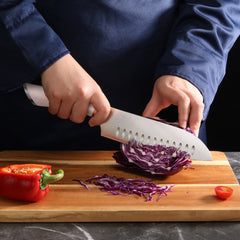 ELBERT Series 7-Inch Santoku Knife, Forged German Steel