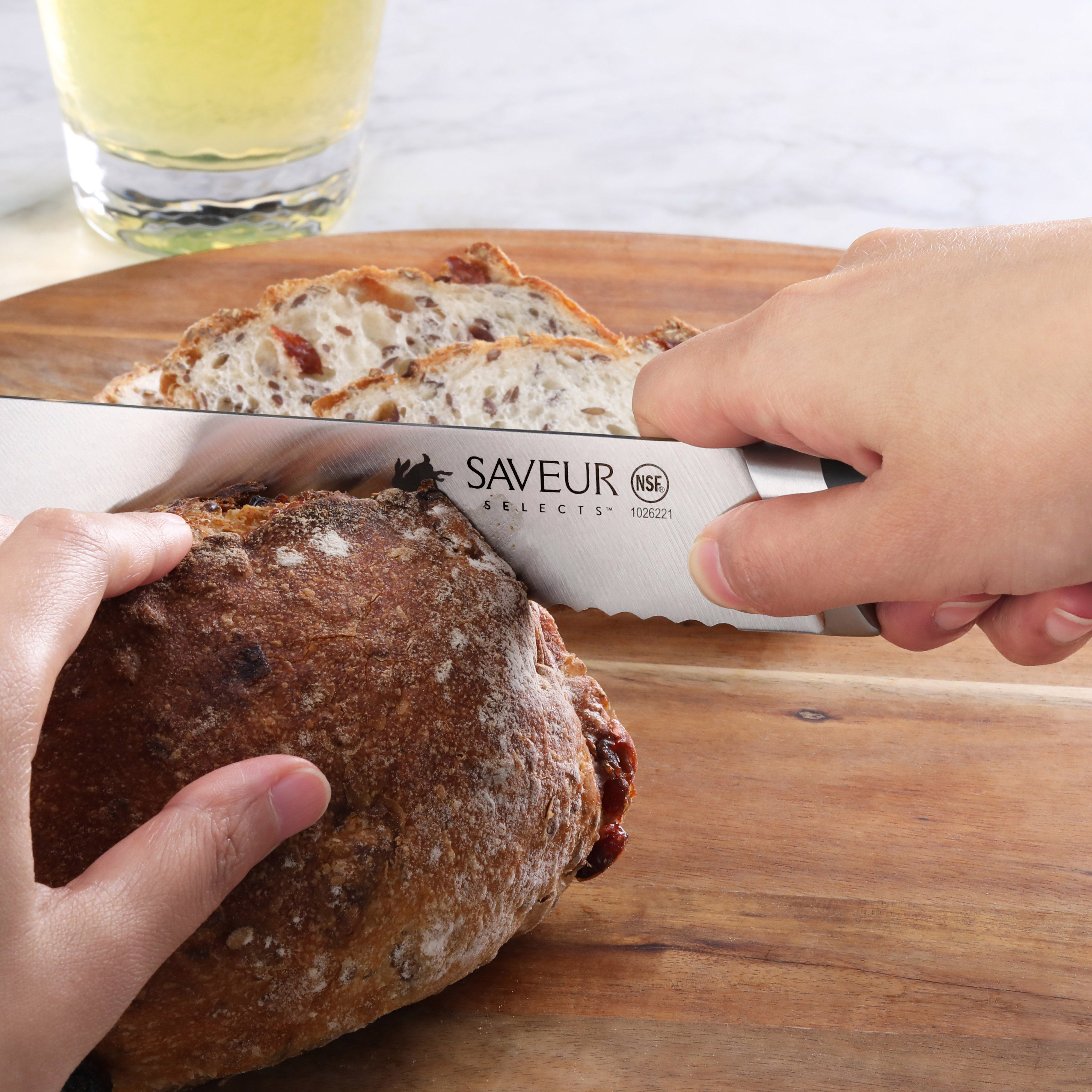 Saveur Selects 8-Inch Bread Knife, Forged German Steel, 1026221