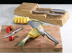 Sanford Series 7-Piece Knife In Drawer Set, Forged German Steel, Bamboo Tray, 1027167