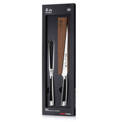 TN1 Series 2-Piece Carving Set with Wood Sheath, Forged Swedish 14C28N Steel, 1021646