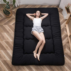 MAXYOYO Japanese Futon  floor Mattress, Twin-Queen size Futon Mattress, Black