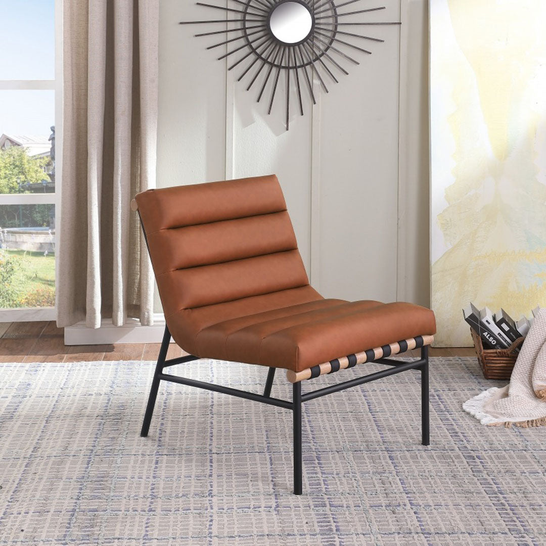 Burke Faux Leather Accent Chair