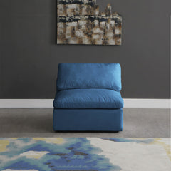 Plush Velvet Standard Comfort Modular Armless Chair