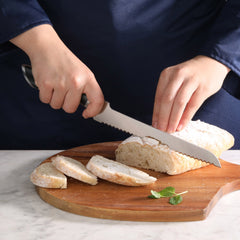 ELBERT Series 8-Inch Offset Bread Knife, Forged German Steel