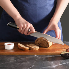 L & L1 Series 8-Inch Bread Knife, Forged German Steel