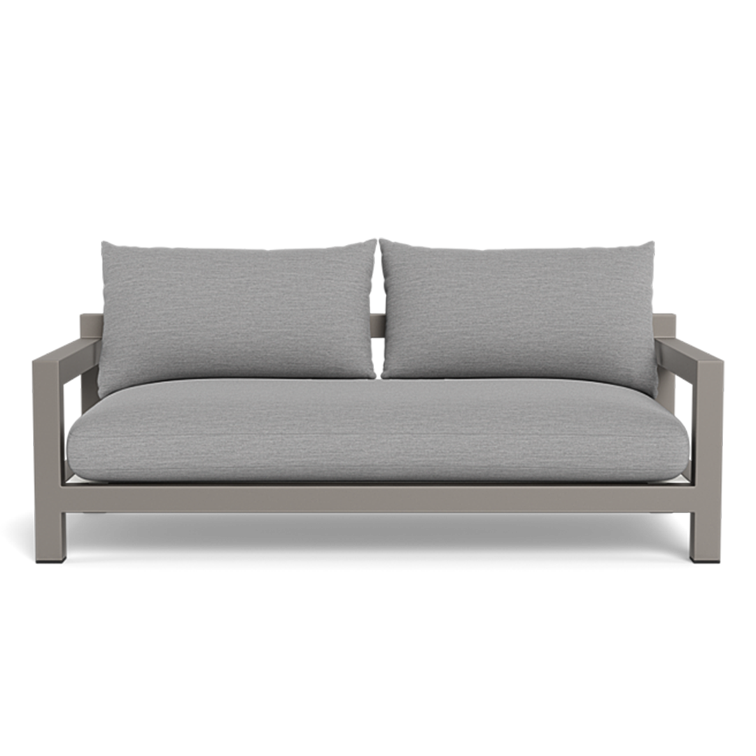 Pacific Aluminum 2 Seat Sofa (Aluminum Taupe / Panama Grafito / Batyline White)