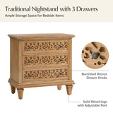Colombo 3-Drawer Nightstand with Built-In Outlets(Optional Types)