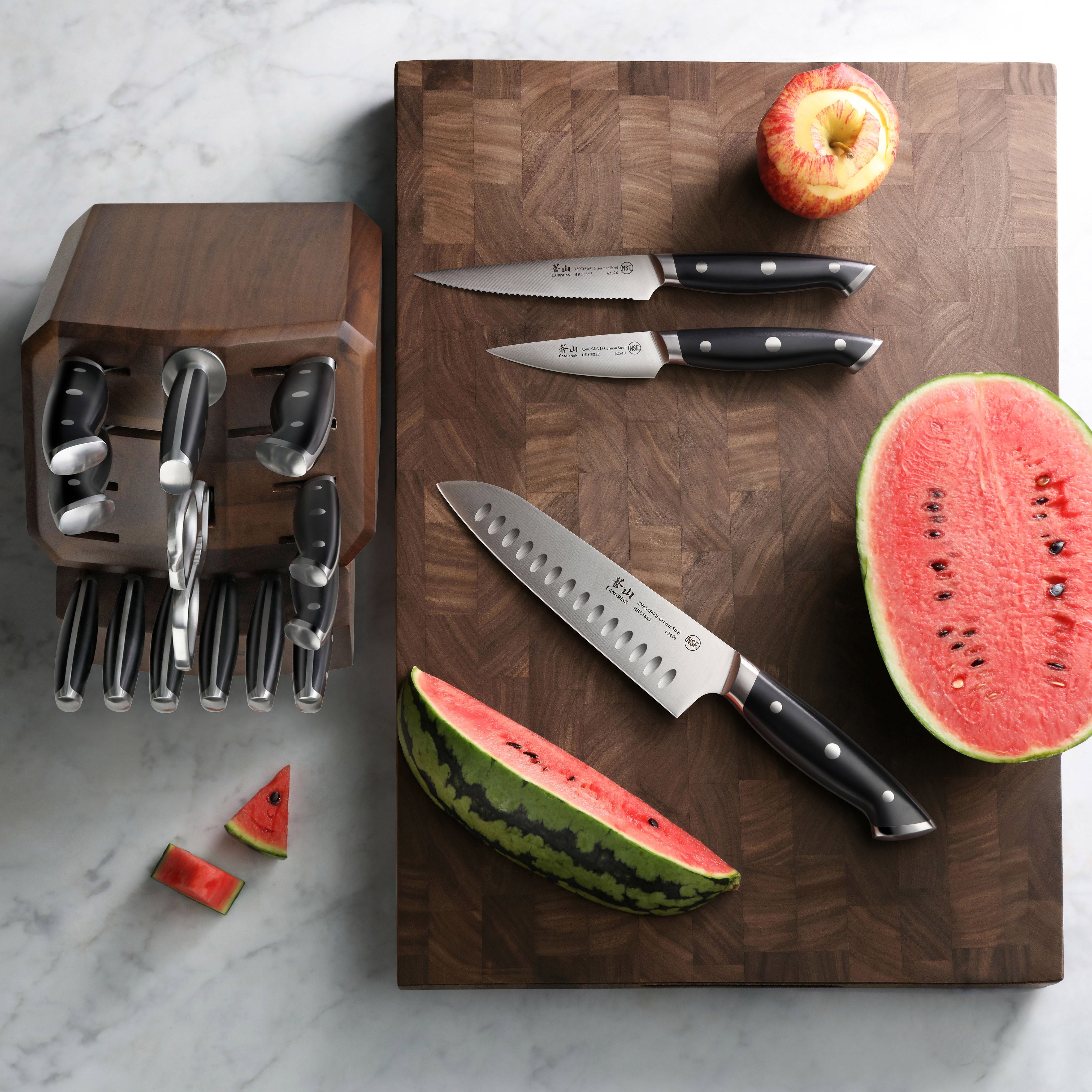 TKSC Walnut End-Grain Cutting Board, 14x20x1.5", Thomas Keller Signature Collection, Crafted in USA, 1024104