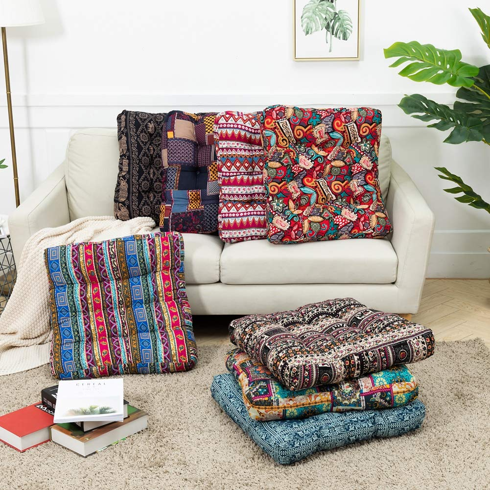 MAXYOYO Bohemian Floor Cushion, 22x22 Inch