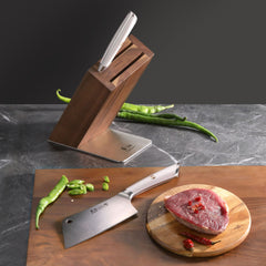 ELBERT Series Cleaver Knife Block Sets, Forged German Steel, Acacia Wood