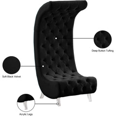 Crescent Velvet Chair