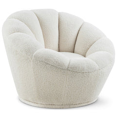 Dream Faux Sheepskin Fur Swivel Accent Chair