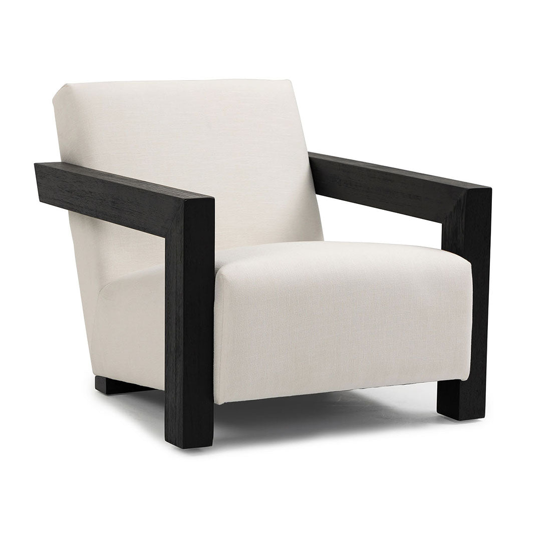 Ward Linen Textured Fabric Accent Chair