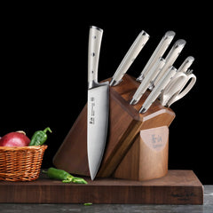 H1 Series 10-Piece Knife Block Set, Forged German Steel, Acacia Block, 1026153