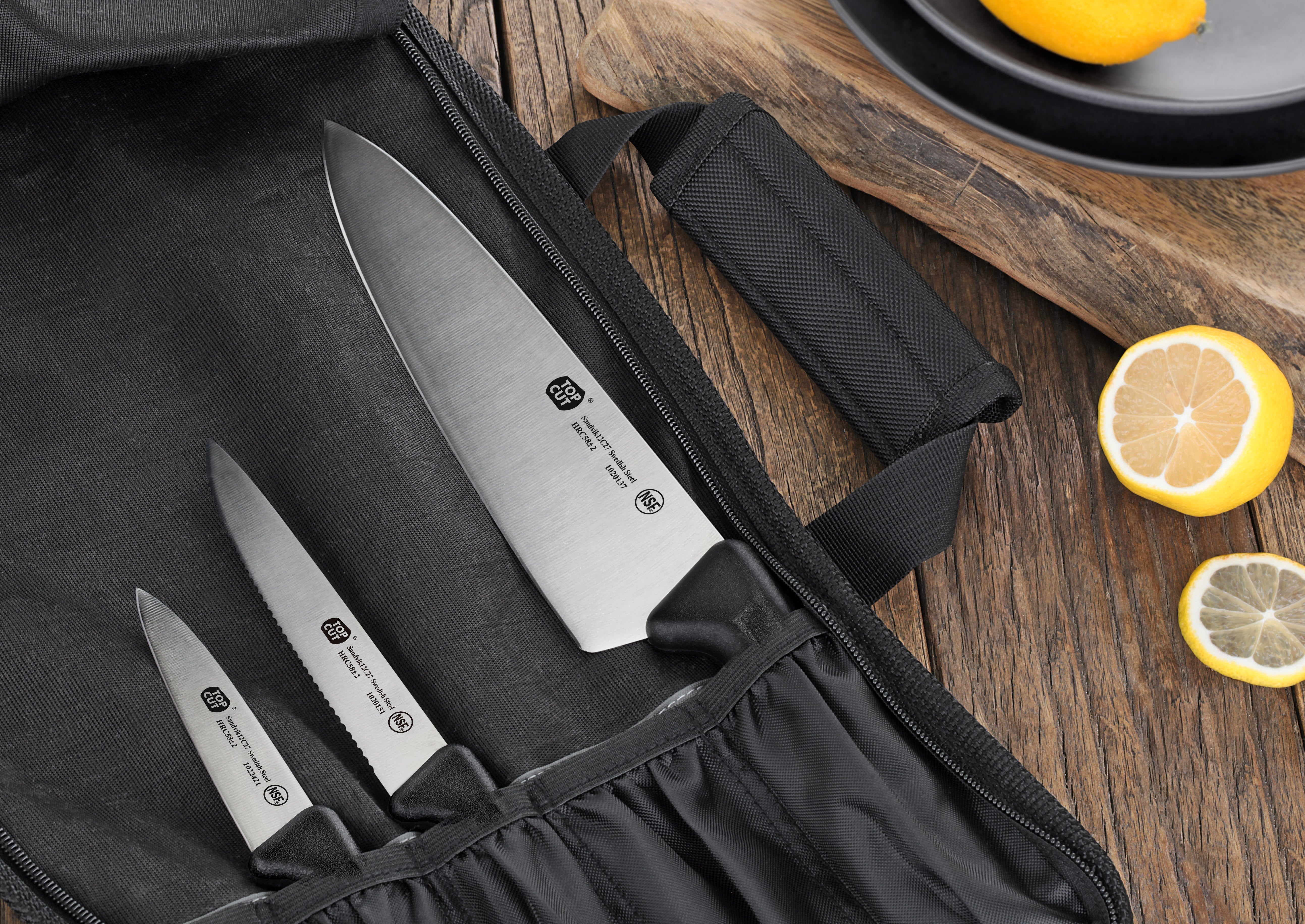 Top Cut P2 Series 4-Piece Starter Knife Bag Set, Swedish 12C27 Steel, 1020113