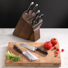 L & L1 Series 7-Piece Cleaver Knife Block Set, Forged German Steel