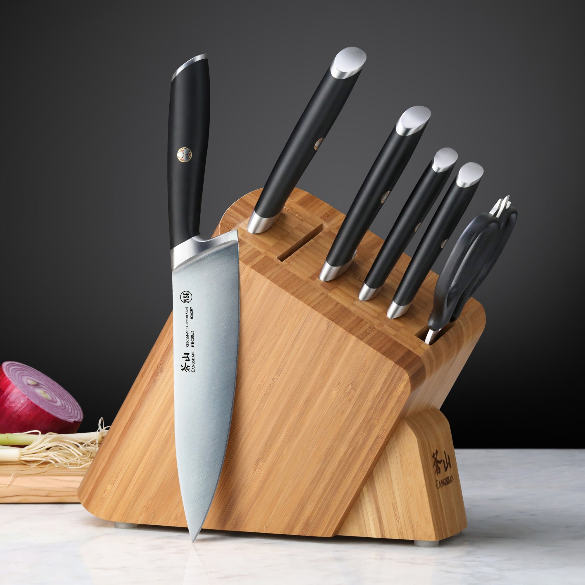 L Series 7-Piece Knife Block Set, Forged German Steel, 1026603