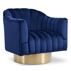 Farrah Velvet Swivel Chair