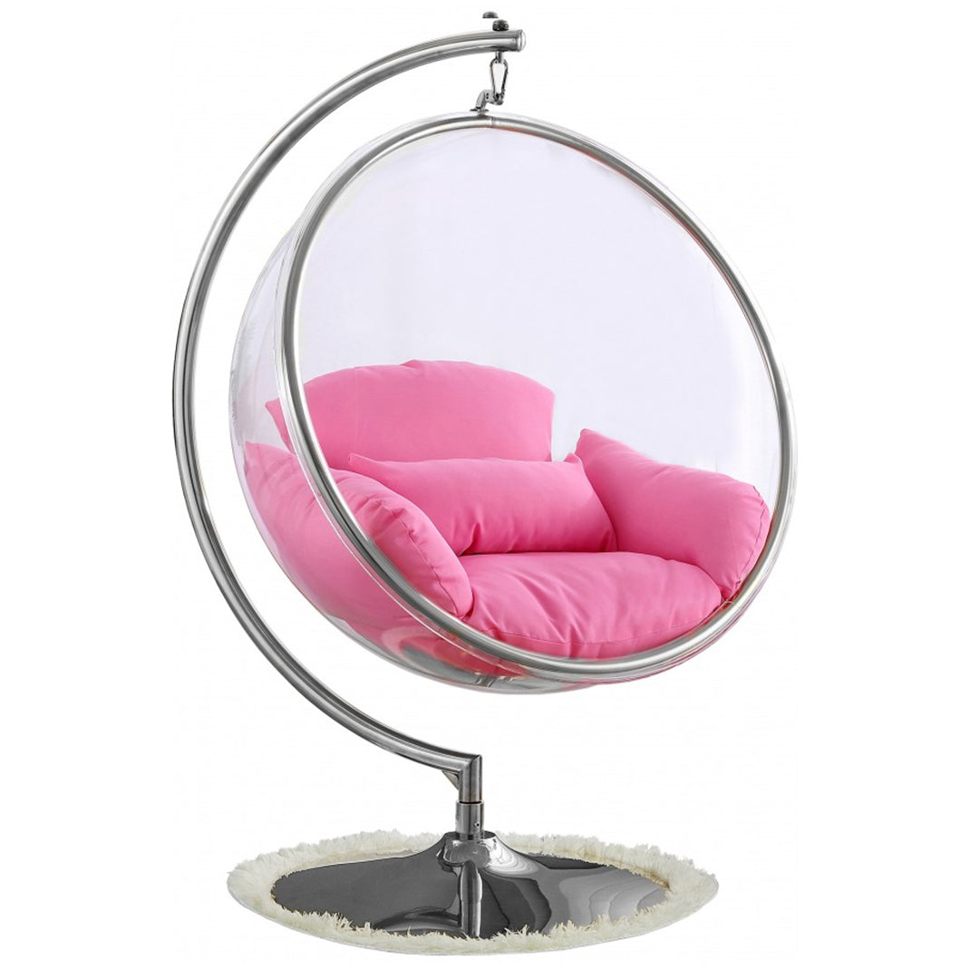 Luna Acrylic Swing Bubble Accent Chair