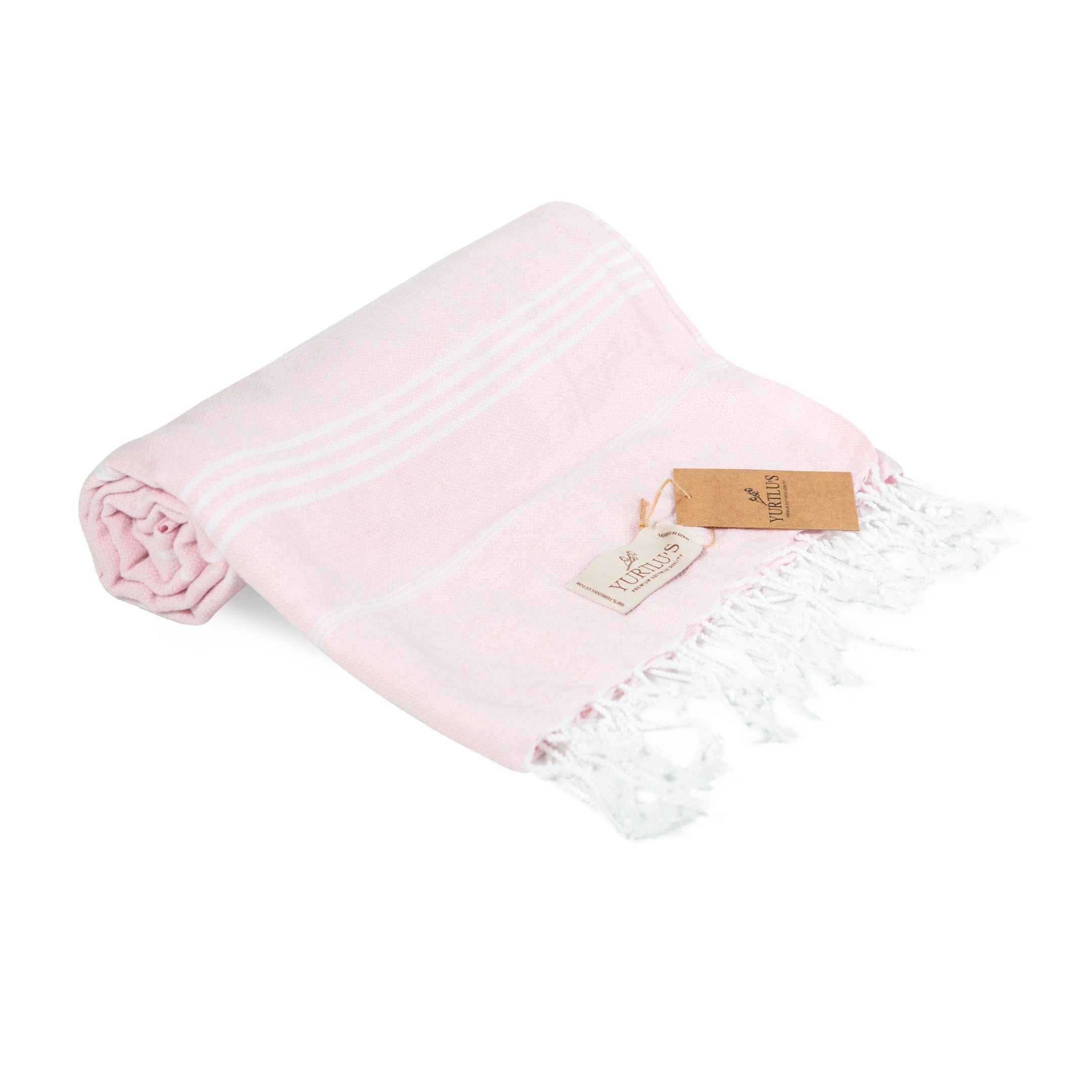 YURTLU’S Minimalist Series Premium Turkish Towel – Soft Pink