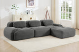 MIA 117'' 3-Seater Sofa with 1 Ottoman