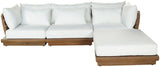 Mirella - 4 Piece Water Resistant Fabric Outdoor Patio Modular Sectional