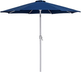 Fiji - Aluminum Patio Umbrella With Square Teak And White Base