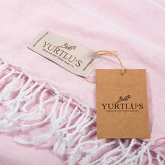 YURTLU’S Minimalist Series Premium Turkish Towel – Soft Pink