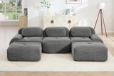 MIA 117'' 3-Seater Sofa with 2 Ottomans