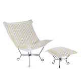 Indoor/Outdoor Puff Scroll Ottoman Dune Moss