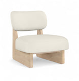 Vetra - Vegan Leather Upholstered Accent Chair With Natural Base