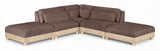 Turin - Chenille Fabric Upholstered Modular Sectional - Brown