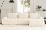 LAURENT 114" 3-Seater Sofa with 1 Ottoman