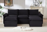 DERVAL 111" 3-Seater Sofa with 2 Ottomans