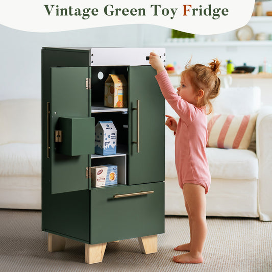 ROBUD Wooden Toy Refrigerator - Vintage Green