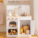 ROBUD Wooden Kids Play Kitchen with Pizza Oven