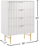 Modernist Engineered Wood Chest with Gold Accents – Contemporary Design for Chic Home Decor