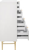 Modernist Engineered Wood Chest with Gold Accents – Contemporary Design for Chic Home Decor