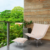 Indoor/Outdoor Puff Ottoman Cover & Cushion Dune Terra