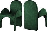 Summer Contemporary Dining Arm Chair Set of 2 - Luxurious Upholstery, Durable Steel Frame Design