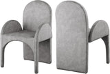 Summer Contemporary Dining Arm Chair Set of 2 - Luxurious Upholstery, Durable Steel Frame Design