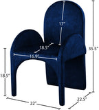 Summer Contemporary Dining Arm Chair Set of 2 - Luxurious Upholstery, Durable Steel Frame Design