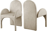 Summer Contemporary Dining Arm Chair Set of 2 - Luxurious Upholstery, Durable Steel Frame Design